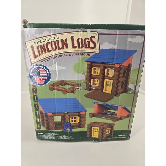 Lincoln Logs Creek Log Cabin Set 137 Pieces by K’NEX – Missing 6 Pieces - Picture 1 of 7